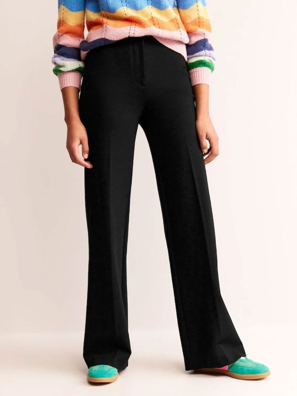 Boden Westbourne Ponte Trousers Pants in Black 6